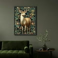 thumbnail image 7 of NJSTORE Black Framed william morris animal wall art Fox rabbit sika deer Canvas Posters Prints Forest Wild Animal Pictures Paintings Gothic Botanical Floral Oil Wall Decor for Bedroom, 7 of 7