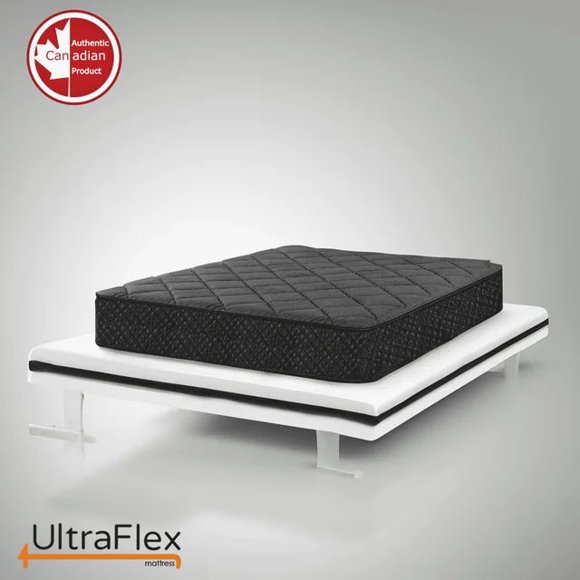 Ultraflex DiamondDream Matelas Hybride à Ressorts Ensachés Ferme 10 Pouces Très Grand Size avec Mousse de Soulagement de la Pression, Boîtier Certifié CertiPUR-US, Fabriqué au Canada