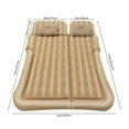 thumbnail image 2 of YIYIBYUS Mattress Car Inflatable Bed Outdoor Travel Camping Mat Flocking Air Mattress with 2 Air Headrests,Beige, 2 of 12