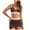 Coffee, variant on Quealent High Waisted Bikini Sets for Women Tummy Control Swimsuits 3 Piece Bathing Suits Neon Swimwear with Skirt 2026 Black for Size M
