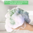 thumbnail image 6 of GIXUSIL Large Bath Shower Sponge Pouf Loofahs 4 Packs 60g Each Eco-Friendly Exfoliating Mesh Brush Pouf Bath Shower Ball Sponge -Exfoliate, Cleanse, Soothe Skin( White, Light Green, Gray, Khaki), 6 of 7