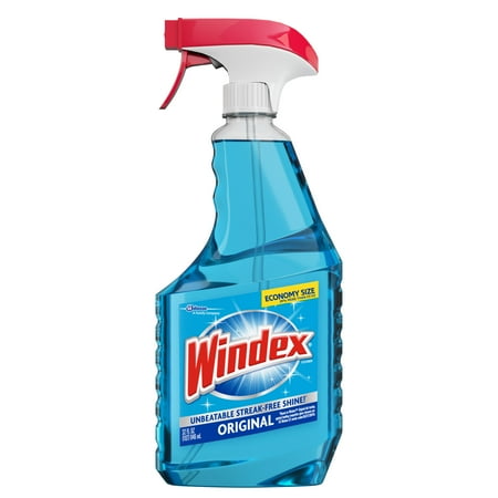 - (2 pack) Windex Glass Cleaner Trigger Bottle, Original Blue, 32 fl oz