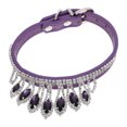thumbnail image 1 of unbranded Collar Para Mascotas De Cuero PU Ajustable Con Para Perros Pequeños Morado, 1 of 6