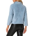 thumbnail image 3 of INSPIRE CHIC Cropped Fleece Jacket for Women's Stand Collar Zip-Up Faux Fur Coats, 3 of 6