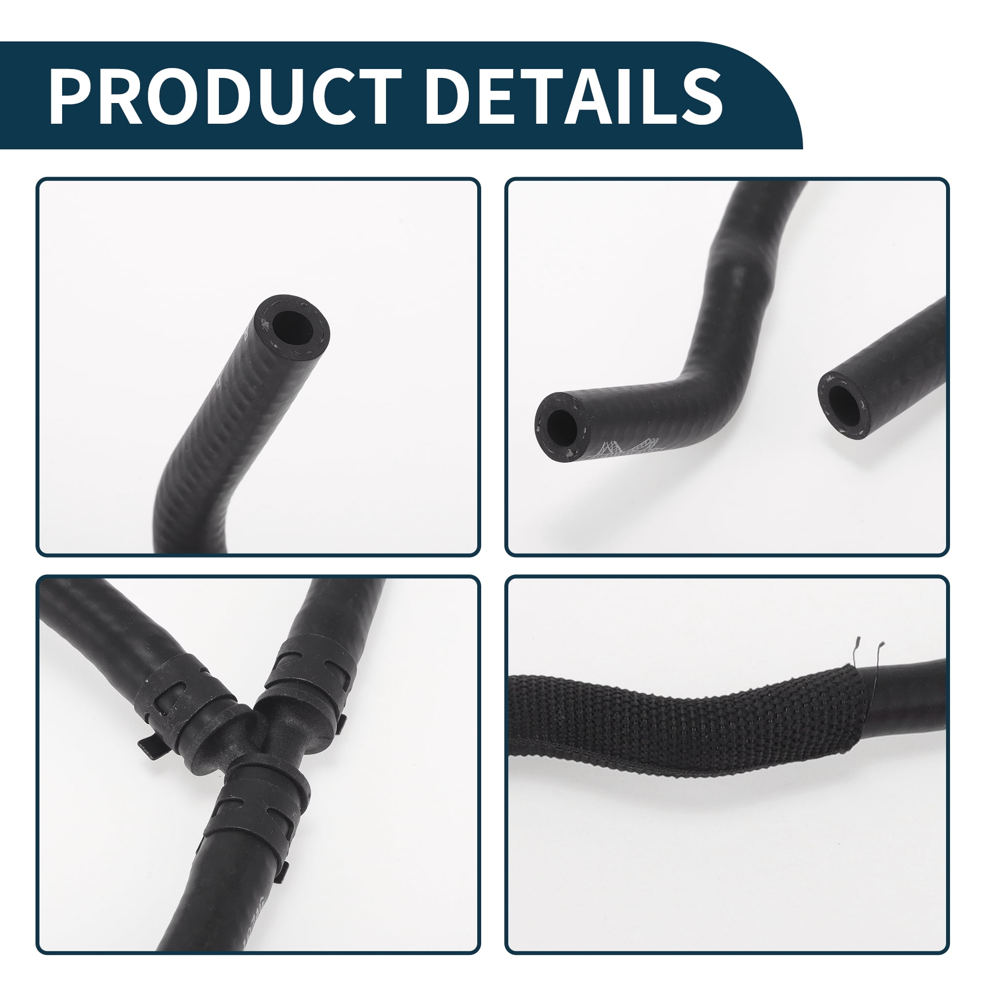 Unique Bargains Radiator Hose Heater Hose for Audi A6 3.2L V6 2006-2011 Black Rubber