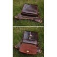 thumbnail image 5 of Le'aokuu Mens Genuine Leather Messenger Riding Hip Bum Waist Pack Drop Leg Bag Coffee, 5 of 7