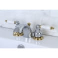 thumbnail image 2 of Kingston Brass KB944B Mini-Widespread Bathroom Faucet, Polished Chrome/Polished Brass, 2 of 3