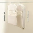 thumbnail image 7 of LanSuare Hanging Garment Bag, Space-Saving Down Coat Organizer for Closet, Beige Zippered Cover, 7 of 7