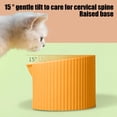 thumbnail image 5 of Spill-Proof Cat Bowl Wide-Mouth Elevated Feeder | 15° Tilt Ergonomic Design | Durable BPA-Free Plastic, Non-Slip Anti-Tip Base, Easy Clean | 14cm Beige/Orange/Blue/Green | 1pc, 5 of 6