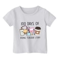 thumbnail image 4 of T-Shirts for Girls 14-16 Letter Graphic Print Girls' Short-Sleeve Shirts and Tops Round Neck Trendy Tee Shirt Girls' Tops, Tees & Blouses 5-6 Years（White）, 4 of 4
