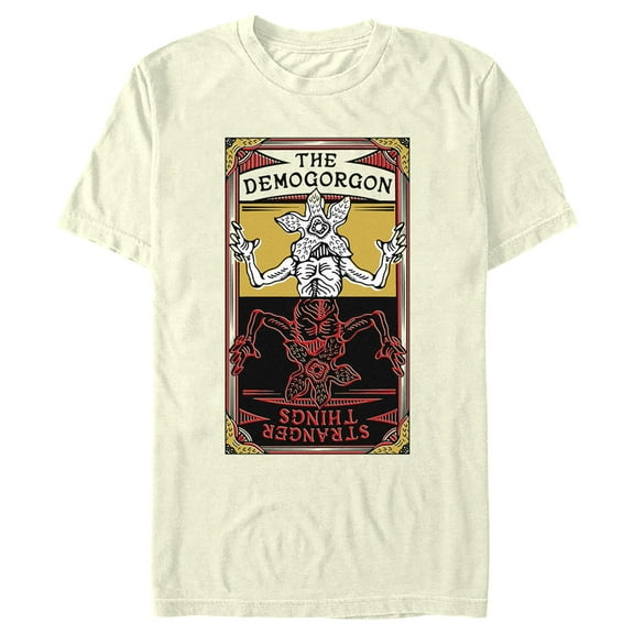Netflix Men's Stranger Things Demogorgon Trading Card Graphic T-Shirt