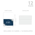 thumbnail image 5 of Koyal Wholesale Wedding Day Gift Cards Set with Envelopes Set of 12, Navy Blue White Florals, 5 of 5