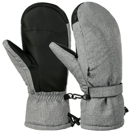 Winter Snow & Ski Touch Screen Gloves-Winter Ski Mittens Waterproof Ski Gloves Warm Snow Snowboard Mittens Outdoors Cold Weather Mittens for Men (Best Gloves For The Snow)