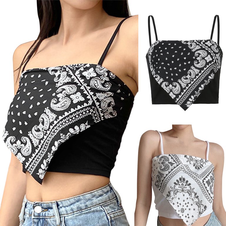 Sleeveless Strap Top Triangle National Style Strappy Tank Tops 