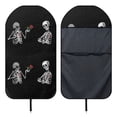 thumbnail image 6 of POLERO Skeleton Rose Design Terry Cloth Car Seat Cover Universal Car Seat Cover Towel, Non-Slip Breathable Car Seat Towel Cover Fit for SUVs Cars Sedans, 6 of 7