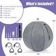 thumbnail image 2 of Gymax Exercise Ball Anti-Brust Yoga Ball with Air Pump for Balance Yoga Fitness Grey, 2 of 10