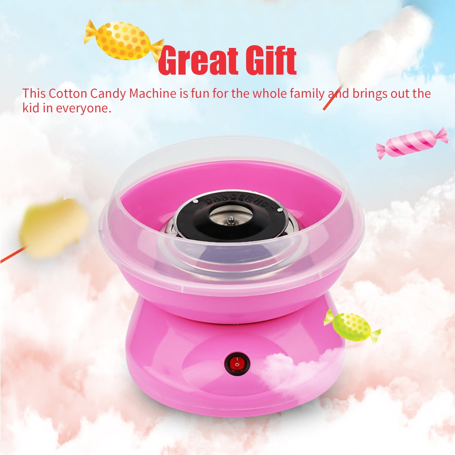 Professional Cotton Sugar Candy Floss Maker Machine Home Kids Party Sweet Gift