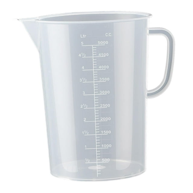 GROWTH TANK Measuring Cup Graduated with Spout Mixing Mug Liquid Container Measuring Jug 5000ml