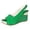 2Green, variant on Wedge Sandals for Women Peep Toe Platform Slingback Heels Metal Decor Bowtie Antislip Thick Sole Retro Studded Ladies Summer Casual Dress Shoes 2Green Size 8.5