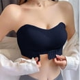 thumbnail image 2 of VISALY Front Closure Push Up Strapless Bras for Women Supportive Bandeau Front Hook Bra Non Slip Wireless No Underwire Padded Tube Seamless Strapless Lift Bandeau Bra Comfy Tube Bralette Black L, 2 of 9