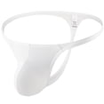 thumbnail image 1 of Aayomet sous-Vêtements Bikini pour Hommes String Slips avec Poche (Blanc, L), 1 of 3