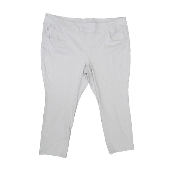 Belle By Kim Gravel Regular Flexible Diagonal Jeans Cream 30W