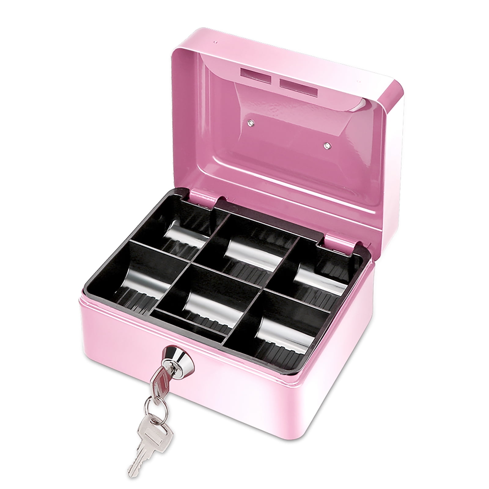 Small Cash Box Locking Money Tray with Combination Lock Durable Metal Safe 