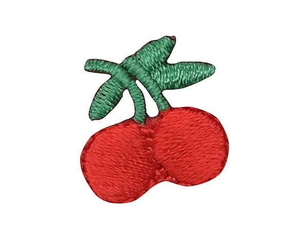 Cherry Patch Embroidered Iron Sew On Clothes Bag Fruit Cherries Embroidery Badge 