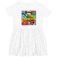 thumbnail image 3 of Inktastic I'm Three Comic Book Girls Toddler Dress, 3 of 5