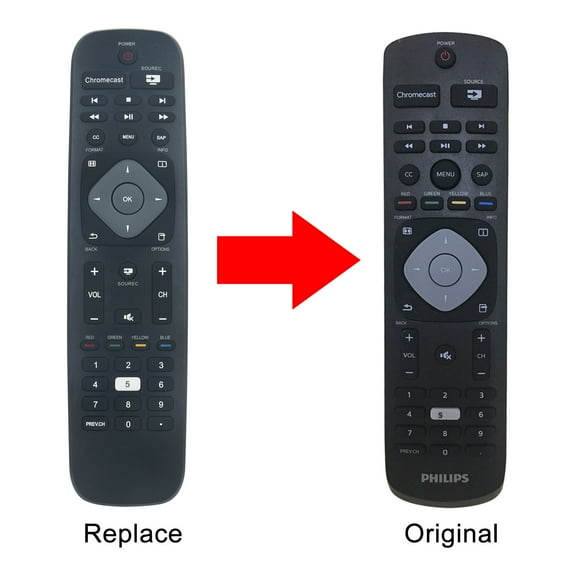 New URMT42JHG008 Remote Control For PHILIPS CHROMECAST TV 65PFL5922F7 YKF399-104
