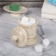 thumbnail image 5 of Creative Home Natural Champagne Marble Pedestal Collection Cotton Ball Holder Storage Jar Container Organizer, Beige, 5 of 7