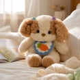 thumbnail image 5 of 11.81 Inch Fluffy Brown Patch Floppy Ear Puppy Stuffed Animal, Soft Plush Dog Companion Toy for Home Decor & Gift Giving, 5 of 9