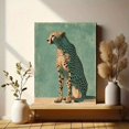 thumbnail image 6 of UXIEQU Cheetah Silhouette Canvas Wall Art Print 15.75x11.81 Inches, 6 of 8