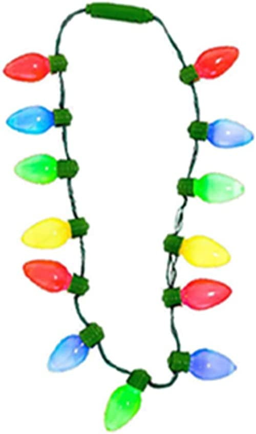 LightUp Christmas Ornament Necklace, Christmas Party Favor Accessory