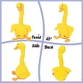 thumbnail image 5 of Dancing Duck Toy Repeats What You Say Talking Duckling Toy Wriggle Singing Mimicking Twisting Light Up Interactive Animated Toy Speaking Plush Gift for Kids, Yellow, 13'', 5 of 6