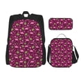 thumbnail image 1 of Balery Festive Flamingos Mochila escolar 3 en 1 para niños: mochila resistente con lonchera térmica y estuche para lápices. Mochila escolar para niños y niñas., 1 of 7