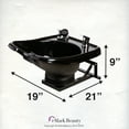 thumbnail image 4 of Black Wall Mounted Shampoo Bowl Sink with a Tilt Mechanism Salon Spa Equipment TLC-B13-WT, 4 of 5