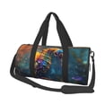 thumbnail image 1 of Fotbe Neon Seahorse Underwater Realm Bolsa Deportiva de Lona Plegable con Estampado, Bolsa de Gimnasio con Bolsillo Seco/Húmedo, Bolsa de Viaje Ultraligera de Gran Capacidad, 1 of 6