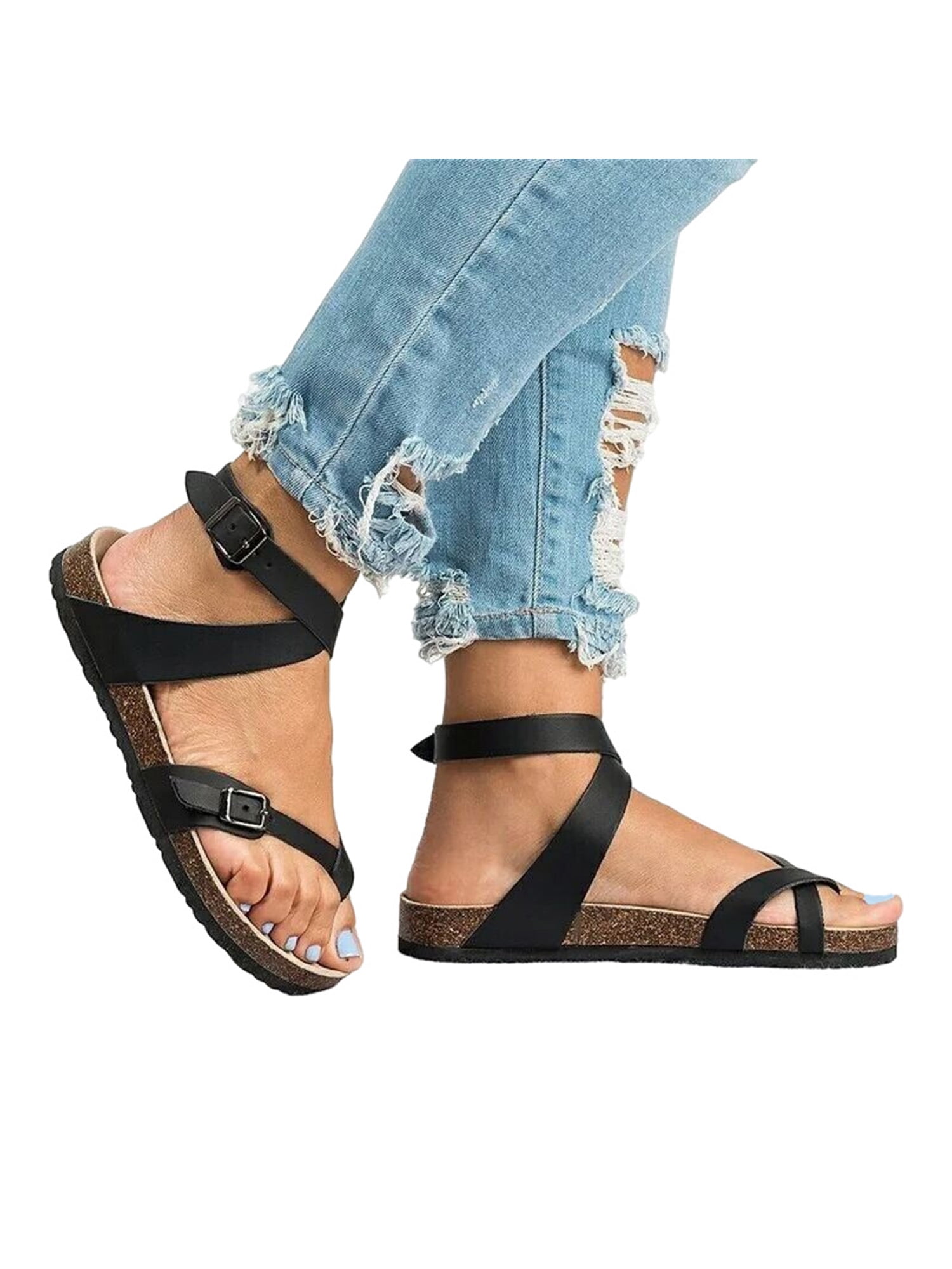 comfortable cork sandals