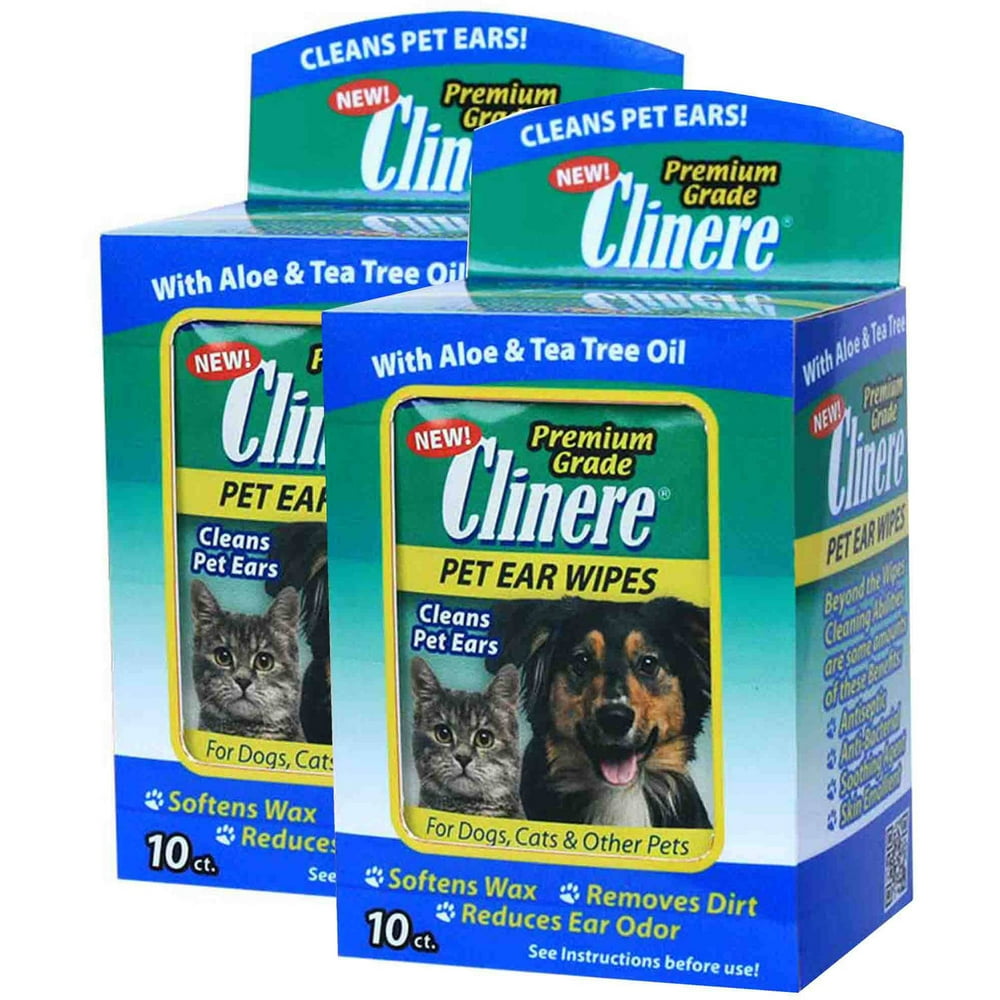 Clinere Pet Ear Cleaning Wipes 20ct Bundle