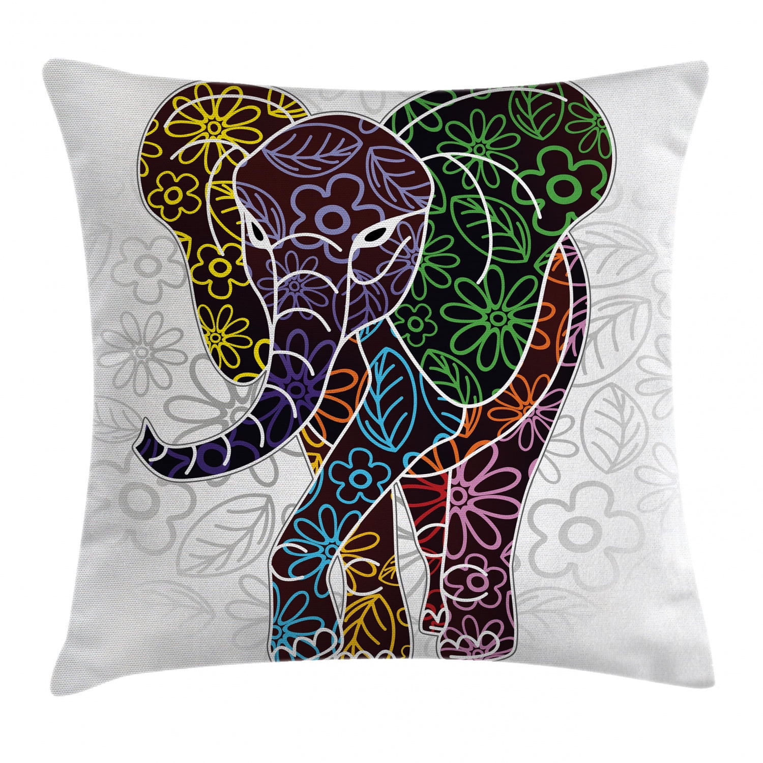 Elephant Cushion 45X45cmExtra Large Floor Pillow Cover Square Pet Dog Bed Covers