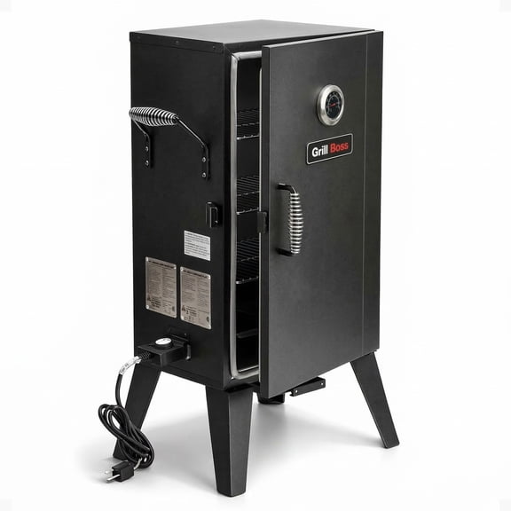 Grill Boss Electric Vertical Smoker with 531 Sq In Cooking Area, Black