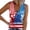 Sky Blue-1, variant on Ribbed July 4th Tank Tops for Women V Neck Independence Day Patriotic Sleeveless Tops Festival Trendy Outfits Wine, 2XL