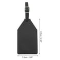 thumbnail image 2 of Unique Bargains 1 Pc Reusable Luggage Tag for Travelling Black Polyurethane, 2 of 5