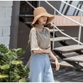 thumbnail image 4 of AURORA TRADE Women Floppy Straw Sun Hat Foldable Packable Wide Brim Summer Beach Hat Bucket Hat, 4 of 8