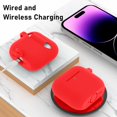 thumbnail image 4 of RotHome Protective Silicone Case Cover Compatible with Bluetooth Earbuds, Full Coverage Skin Sleeve with Metal Key Chain Clip, Anti-Dust Anti-Loss Bumper Cover for Charging Box, 1 Count, 4 of 9