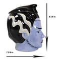 thumbnail image 3 of Ceramic Ghastly Mrs Frankenstein The Bride Zombie Skull Cookie Jar Halloween, 3 of 9