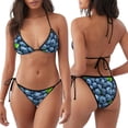 thumbnail image 3 of Fotbe Fresh Blueberries Traje de Baño para Mujer de Dos Piezas – Bikini Sexy de Tirantes Tipo Halter con Diseño Triangular, 3 of 6