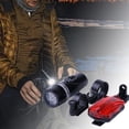thumbnail image 1 of Hearth & Gear "LED Front And Rear Light Set Black Front Light With Tail Light Rechargeable Easy Install" Airplane Approved Stroller Rechargeable Bike Lights Front And Back Cycle Headlight A Frame Bike, 1 of 6