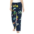 thumbnail image 1 of Fotbe Funny Spaceships Pantalones de Pijama para Mujer, Pantalones de Dormir, Pantalones Pj con Cordón y Bolsillos-Medium, 1 of 6